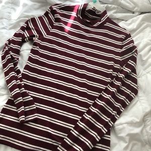 Banana republic red and white striped long sleeve